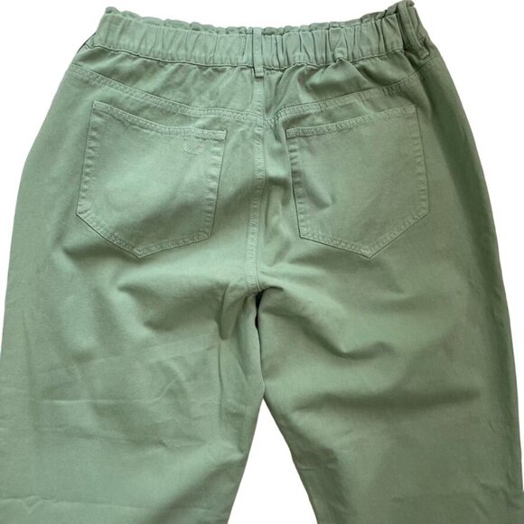 Show Me Your MuMu Womans Green Denim Mom Jeans Size 40 u High Rise Cropped - Picture 8 of 9